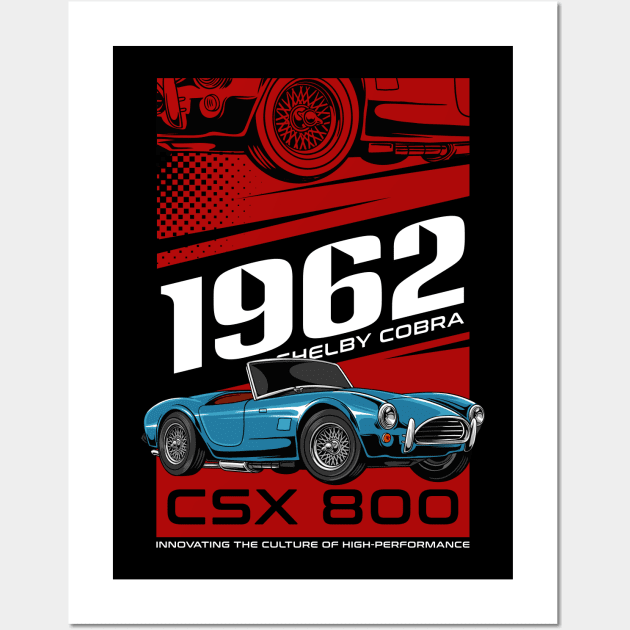 Shelby Cobra Car Wall Art by milatees